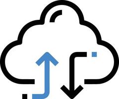 Cloud icon symbol image. Illustration of the hosting storage design image vector