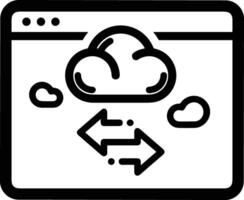 Cloud icon symbol image. Illustration of the hosting storage design image vector