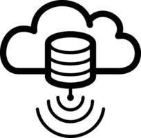 Cloud icon symbol image. Illustration of the hosting storage design image vector