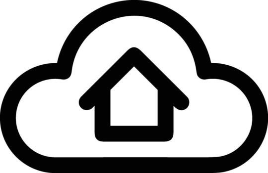 Cloud icon symbol image. Illustration of the hosting storage design image vector