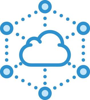 Cloud icon symbol image. Illustration of the hosting storage design image vector