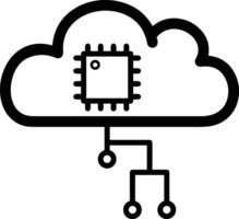 Cloud icon symbol image. Illustration of the hosting storage design image vector