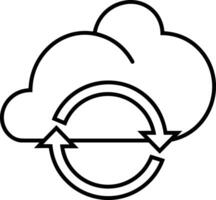 Cloud icon symbol image. Illustration of the hosting storage design image vector