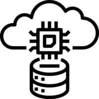 Cloud icon symbol image. Illustration of the hosting storage design image vector