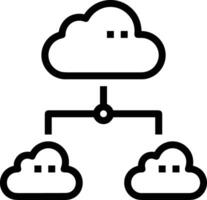 Cloud icon symbol image. Illustration of the hosting storage design image vector