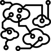 Cloud icon symbol image. Illustration of the hosting storage design image vector