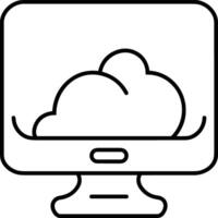 Cloud icon symbol image. Illustration of the hosting storage design image vector