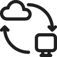 Cloud icon symbol image. Illustration of the hosting storage design image vector