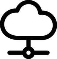 Cloud icon symbol image. Illustration of the hosting storage design image vector