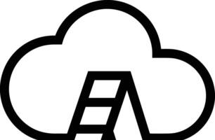 Cloud icon symbol image. Illustration of the hosting storage design image vector