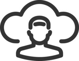 Cloud icon symbol image. Illustration of the hosting storage design image vector