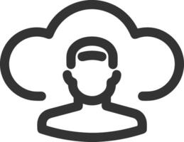 Cloud icon symbol image. Illustration of the hosting storage design image vector