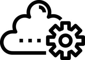 Cloud icon symbol image. Illustration of the hosting storage design image vector