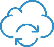 Cloud icon symbol image. Illustration of the hosting storage design image vector