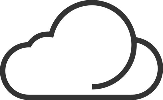 Cloud icon symbol image. Illustration of the hosting storage design image vector