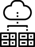 Cloud icon symbol image. Illustration of the hosting storage design image vector