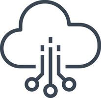 Cloud icon symbol image. Illustration of the hosting storage design image vector