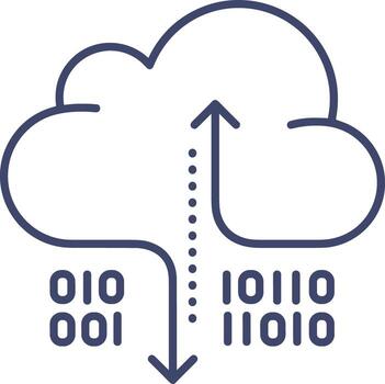 nube icono símbolo imagen. ilustración de el hospedaje almacenamiento diseño imagen vector