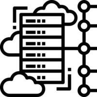 Cloud icon symbol image. Illustration of the hosting storage design image vector