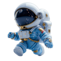 3d dibujos animados personaje animación, linda pequeño astronauta, png