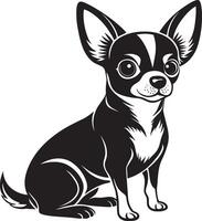 chihuahua perro - ilustración aislado blanco antecedentes vector