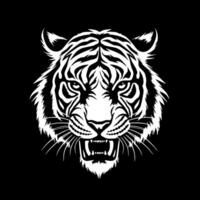 tigre, negro y blanco ilustración vector