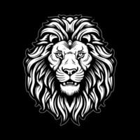 Lion, Black and White illustration vector