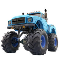 3D Cartoon Style Monster Truck Logo Illustration No Background Perfect for Print on Demand png