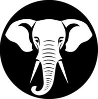 Elephant, Black and White illustration vector