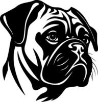 Pug, Minimalist and Simple Silhouette - illustration vector