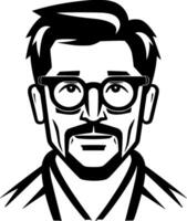 Teacher, Black and White illustration vector