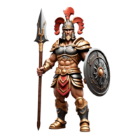 ares god with spear and shield png