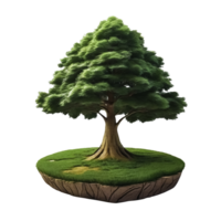 a tree on a small island with grass and grass png