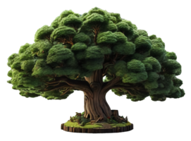 a tree with a green base and a small base png