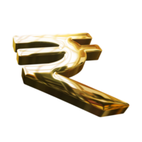 gyllene rupee symbol isolerat på transparent bakgrund png