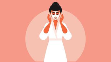 Female character enjoys influencers lifestyle in life and getting the max out of it abstract illustration vector