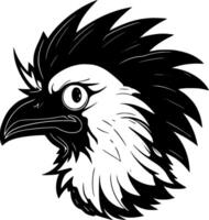 Cockatoo, Black and White illustration vector