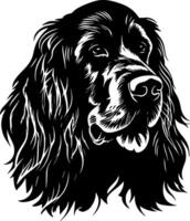 cocker spaniel - minimalista y plano logo - ilustración vector