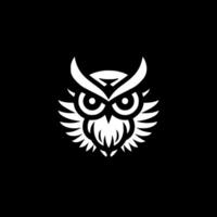 Owl, Black and White illustration vector
