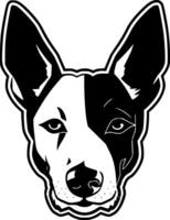 basenji - minimalista y plano logo - ilustración vector