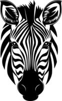 Zebra, Minimalist and Simple Silhouette - illustration vector