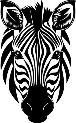 Zebra, Minimalist and Simple Silhouette - illustration