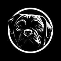 Pug, Minimalist and Simple Silhouette - illustration vector