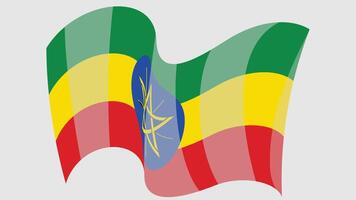 3d style flag of benin country illustration vector