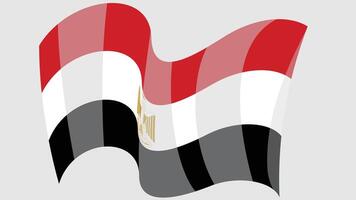 3D style flag of egypt country illustration vector