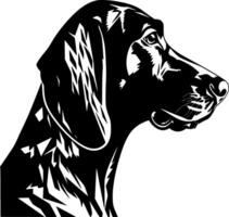 Great Dane - Black and White Isolated Icon - illustration vector