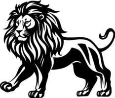 Lion - Black and White Isolated Icon - illustration vector