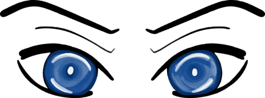 quadrinho olhos expressão png