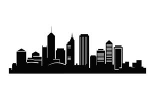 Houston Skyline Silhouette isolated on a white background vector