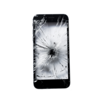 Smartphone with broken screen png